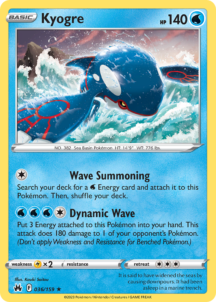036/159 - Kyogre - [Rare Holo]