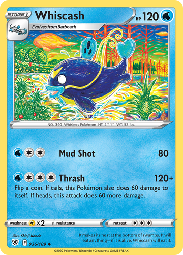 036/189 - Whiscash - Reverse Holo - [Uncommon]