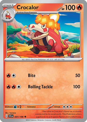 037/198 - Crocalor - [Uncommon] - Reverse Holo