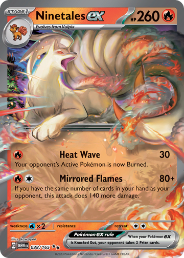 038/165 - Ninetales ex - [Double Rare]