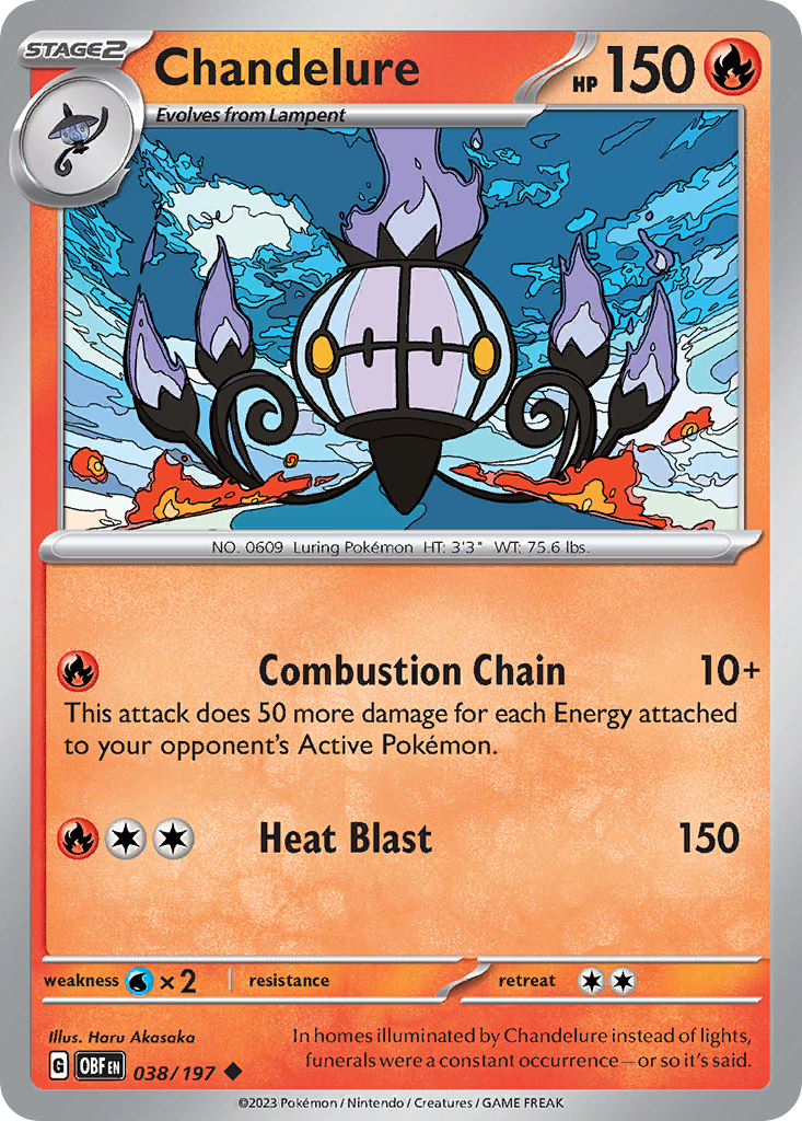 038/197 - Chandelure - [Uncommon] - Reverse Holo