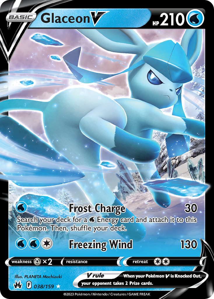 038/159 - Glaceon V - [Rare Holo V]