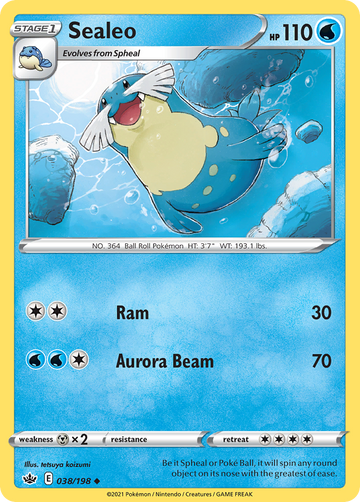 038/198 - Sealeo - [Uncommon] - Reverse Holo