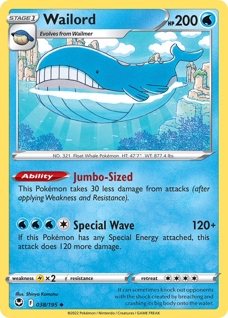 038/195 - Wailord - [Uncommon] - Reverse Holo