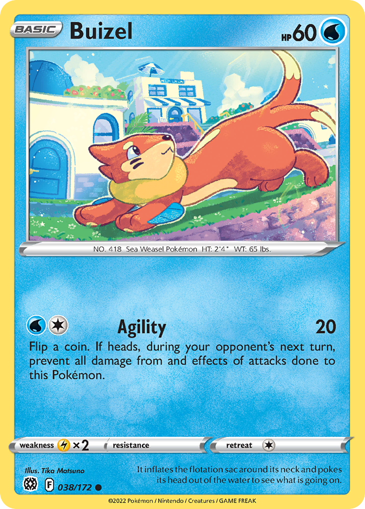 038/172 - Buizel - Reverse Holo - [Common]