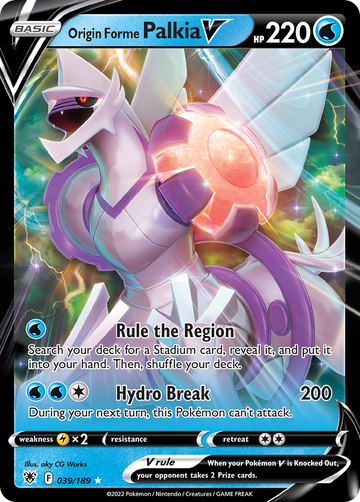 039/189 - Origin Forme Palkia V - [Rare Holo V]