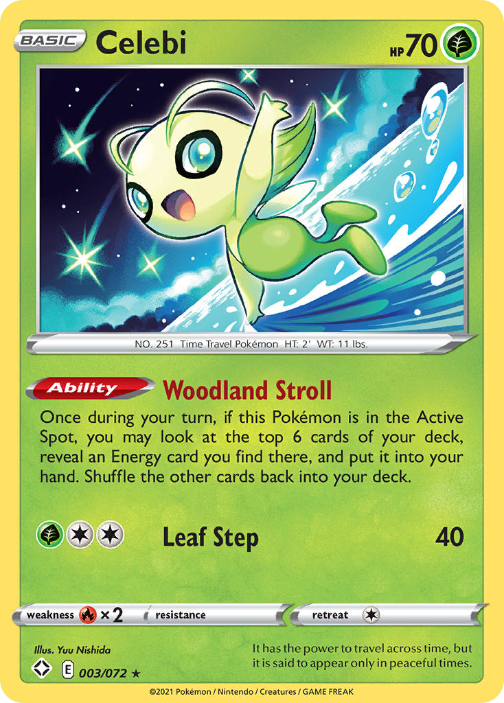 Pokémonkaart 003/072 - Celebi - Shining Fates - [Rare]