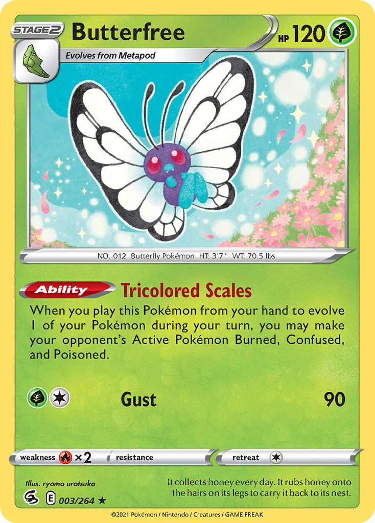 Pokémonkaart 003/264 - Butterfree - Fusion Strike - [Rare Holo]