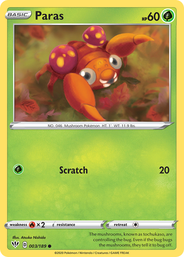 003/189 - Paras - [Common] - Reverse Holo