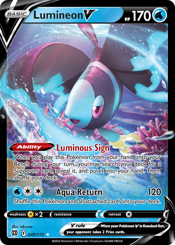 040/172 - Lumineon V - [Rare Holo V]