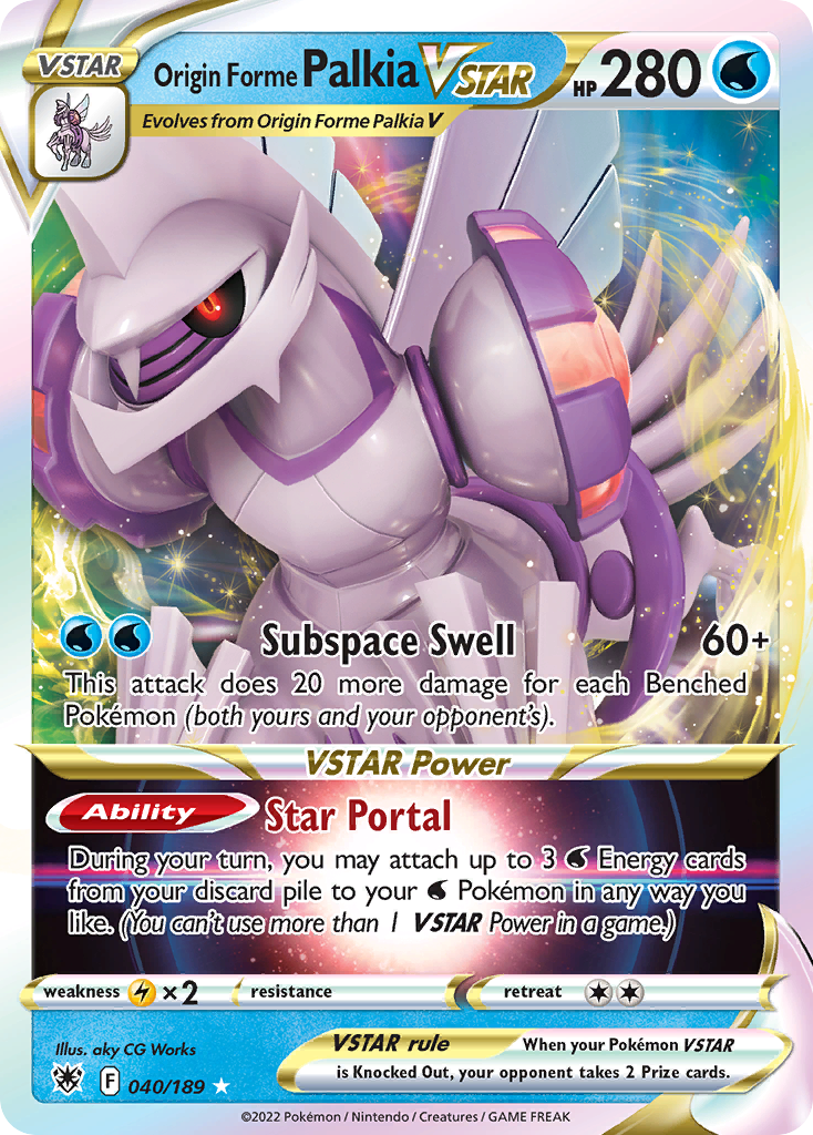 040/189 - Origin Forme Palkia VSTAR - [Rare Holo VSTAR]