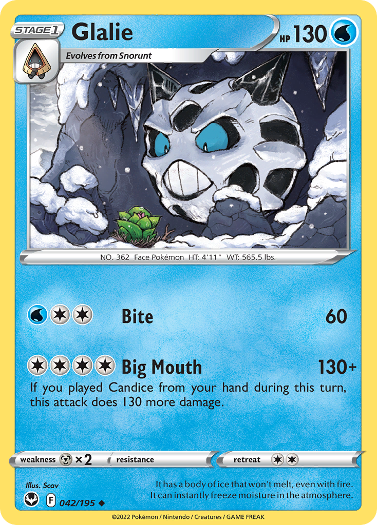 042/195 - Glalie - [Uncommon] - Reverse Holo