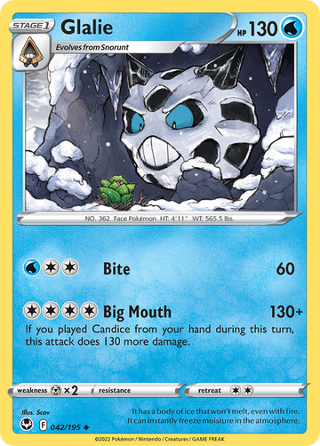 042/195 - Glalie - [Uncommon] - Reverse Holo