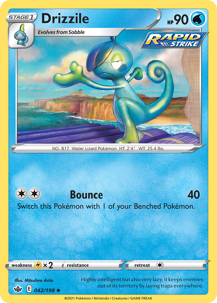 Pokémonkaart 042/198 - Drizzile - Chilling Reign - [Uncommon]