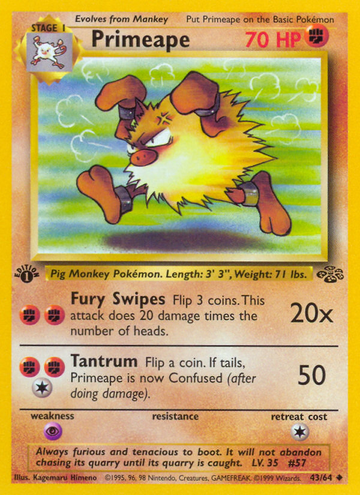 043/064 - Primeape - [1st Edition] - [Uncommon]