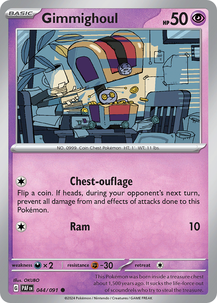 044/091 - Gimmighoul - [Common] - [Reverse Holo]