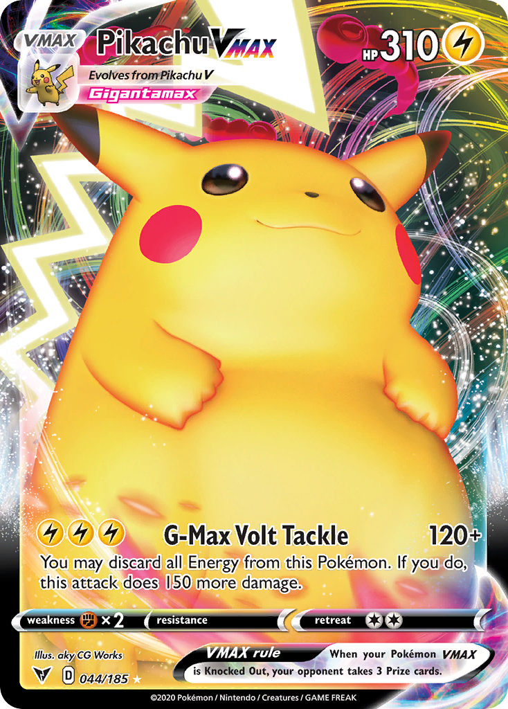 Pokémonkaart 044/185 - Pikachu VMAX - Vivid Voltage - [Rare Holo VMAX]