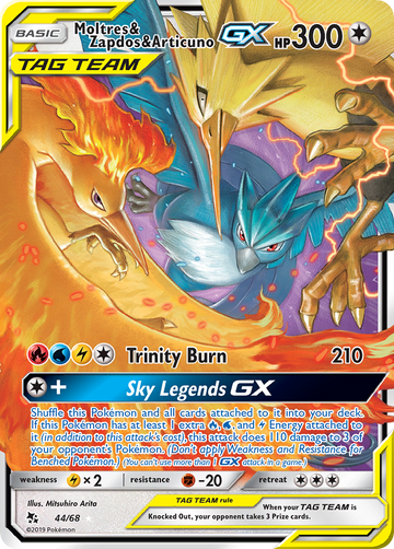 44/68 - Moltres & Zapdos & Articuno-GX - [Rare Holo GX]