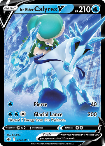 045/198 - Ice Rider Calyrex V - [Rare Holo V]