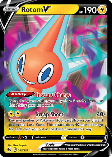 045/159 - Rotom V - [Rare Holo V]