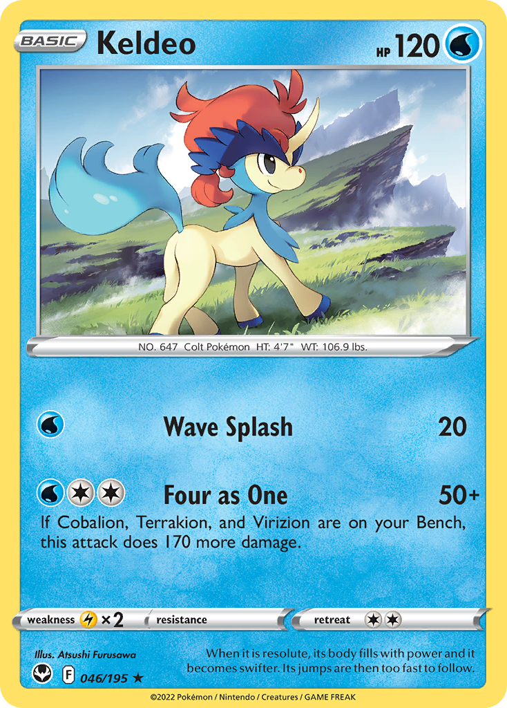 046/195 - Keldeo - [Rare] - Reverse Holo