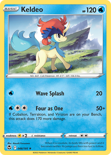 046/195 - Keldeo - [Rare] - Reverse Holo