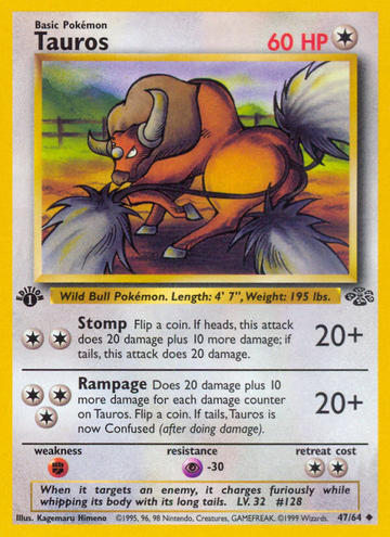 047/064 - Tauros - [1st Edition] - [Uncommon]