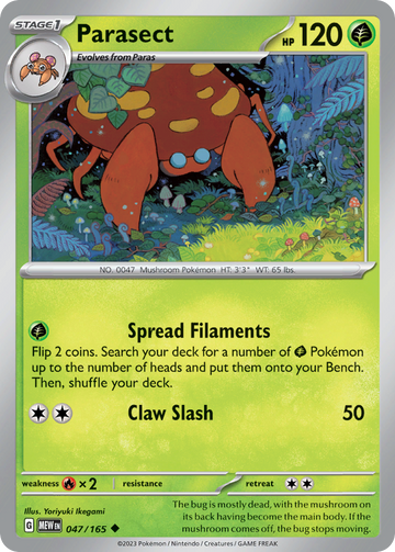 047/165 - Parasect - [Uncommon] - Reverse Holo