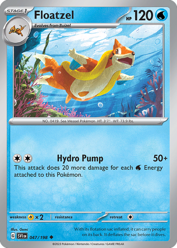 047/198 - Floatzel - [Uncommon] - Reverse Holo