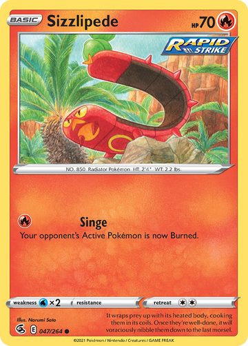 047/264 - Sizzlipede - Reverse Holo - [Common]