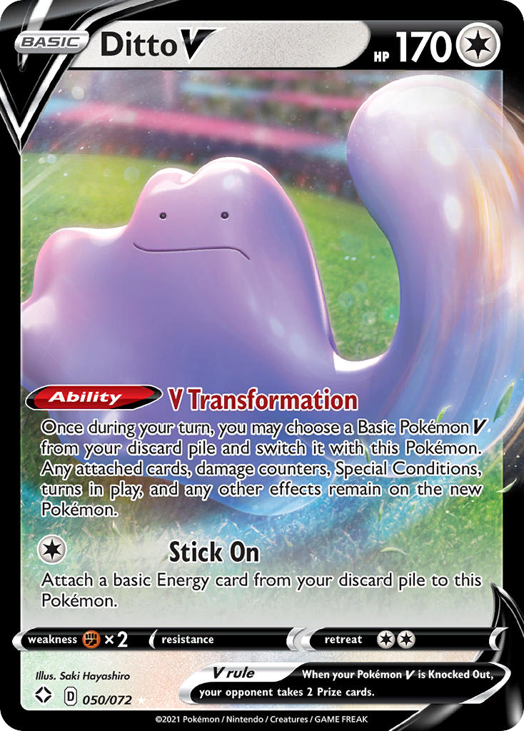 Pokémonkaart 050/072 - Ditto V - Shining Fates - [Rare Holo V]