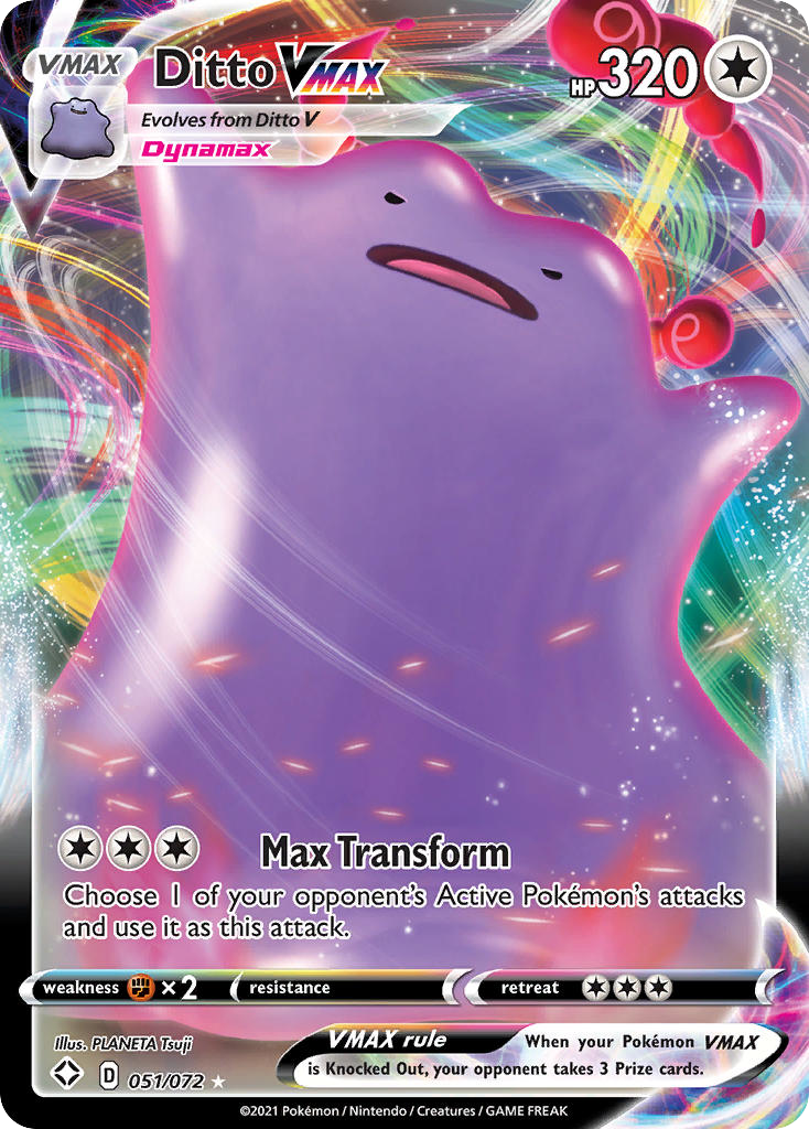 Pokémonkaart 051/072 - Ditto VMAX - Shining Fates - [Rare Holo VMAX]