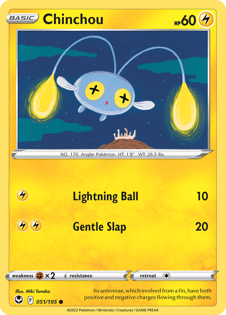 051/195 - Chinchou - [Common] - Reverse Holo