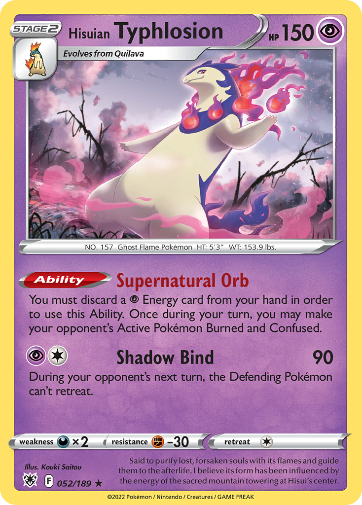 052/189 - Hisuian Typhlosion - [Rare Holo] - Reverse Holo