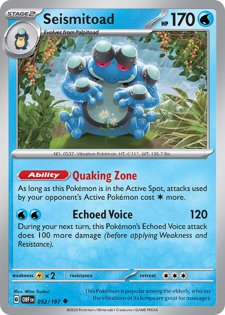052/197 - Seismitoad - [Uncommon] - Reverse Holo