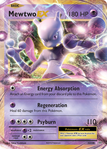 52/108 - Mewtwo-EX - [Rare Holo EX]