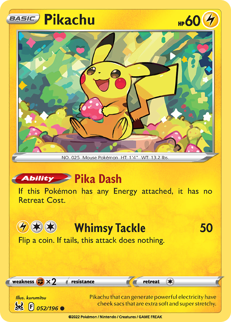 052/196 - Pikachu - Reverse Holo - [Common]