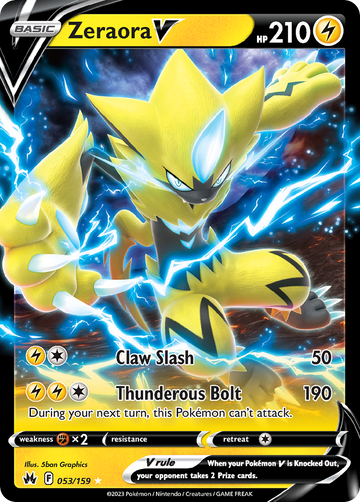 053/159 - Zeraora V - [Rare Holo V]