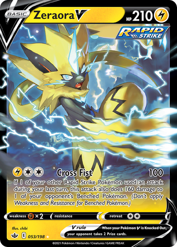 053/198 - Zeraora V - [Rare Holo V]