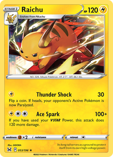 053/196 - Raichu - Reverse Holo - [Rare]