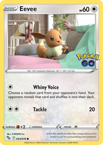 054/078 - Eevee - Reverse Holo - (Common]