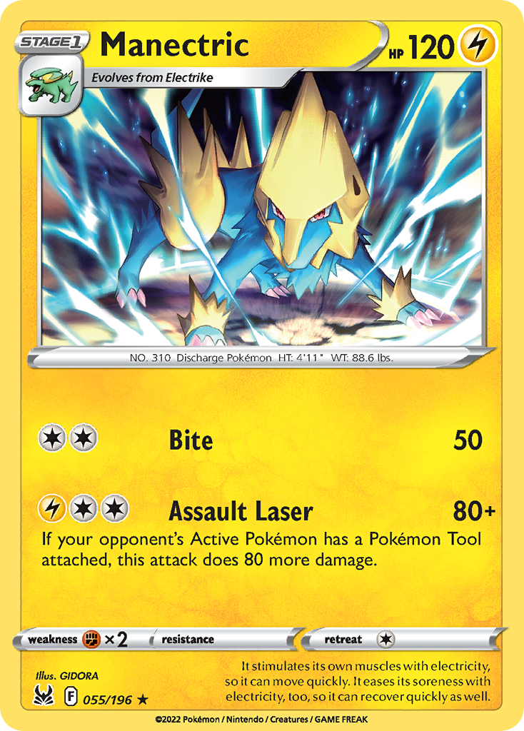 055/196 - Manectric - Reverse Holo - [Rare]