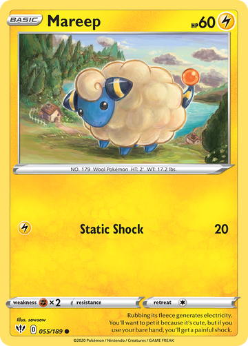 Pokémonkaart 055/189 - Mareep - Darkness Ablaze - [Common]