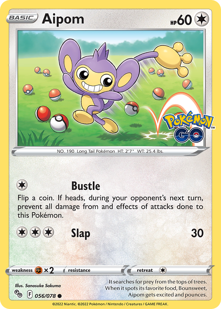 056/078 - Aipom - Reverse Holo - (Common]