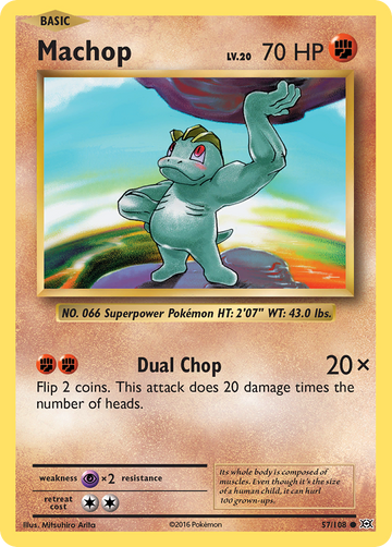 57/108 - Machop - Reverse Holo - [Common]