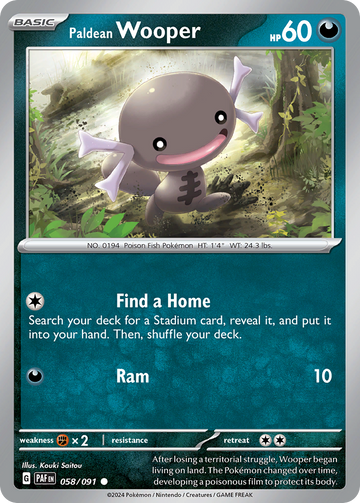 058/091 - Paldean Wooper - [Common] - [Reverse Holo]