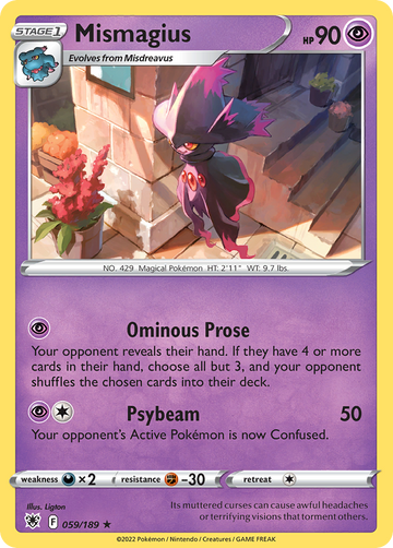 059/189 - Mismagius - Reverse Holo - [Rare]