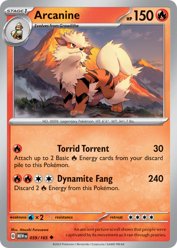 059/165 - Arcanine - [Uncommon] - Reverse Holo