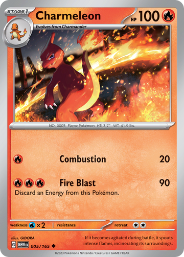 005/165 - Charmeleon - [Uncommon] - Reverse Holo