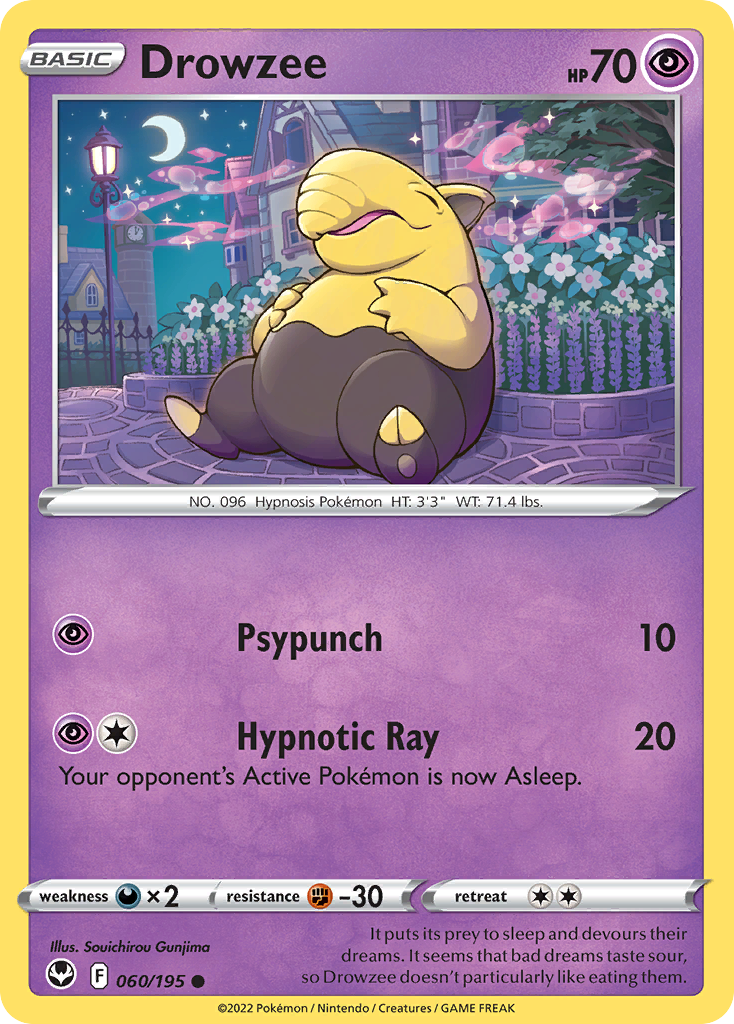 060/195 - Drowzee - [Common] - Reverse Holo
